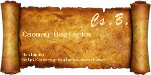 Csomay Boglárka névjegykártya